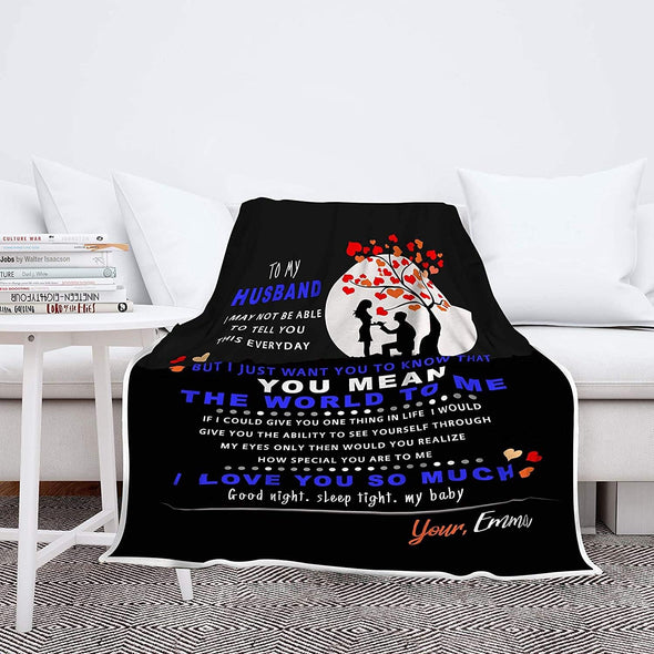 Customized Couple Blanket - The Ultimate Anniversary, Wedding, Valentine's Day, and Birthday Gift | Fleece, Cozy, and Memorable