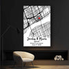 Personalized Where We Met Map Poster - Commemorate Your Love Story with Names and Date! Ideal for Valentine's Day, Engagements, and Special Occasions. Capture the Magic of Your First Meeting