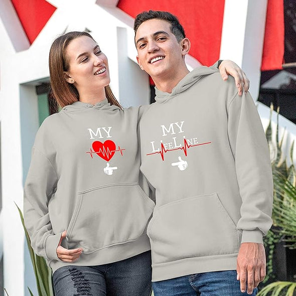 My Lifeline, Unisex Hoodies, Kangaroo Pocket, For Couples, Couple Hoodie