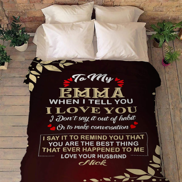 Personalized Couple Blankets - Express Your Love with 'To My Girlfriend' Custom Throw - Heartfelt Couple Gifts from Husband