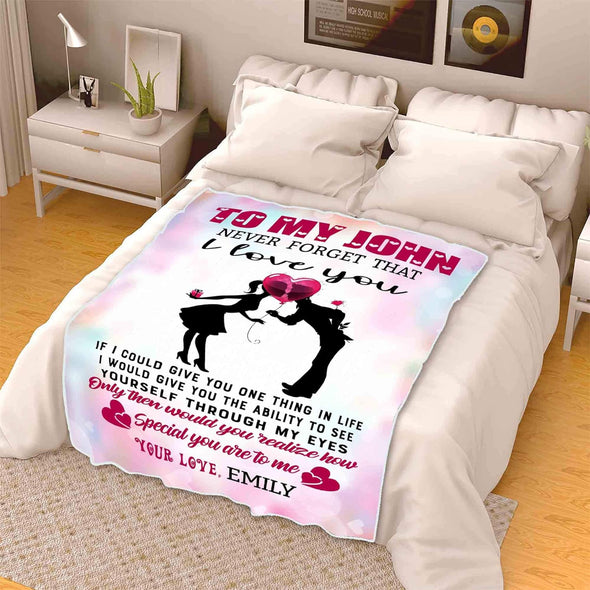 Customized Premium Quality Fleece Blanket for Couples, Best Gift for Your Love Partner with Quote, Wedding anniversary, Valentine's day, Birthday Gift, Supersoft And Cozy Blanket