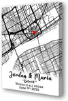 Personalized Where We Met Map Poster - Commemorate Your Love Story with Names and Date! Ideal for Valentine's Day, Engagements, and Special Occasions. Capture the Magic of Your First Meeting