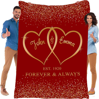 (Made in USA Personalized Blankets for The Closest One to Your Heart Custom Blanket Couple, Custom for Couples