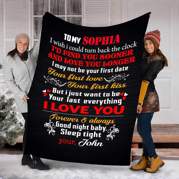 Customized Blanket for Couple, with Partner's Name and with Quotes, Wedding Gift, Valentine's Day Gift Super Soft and Cozy Blanket