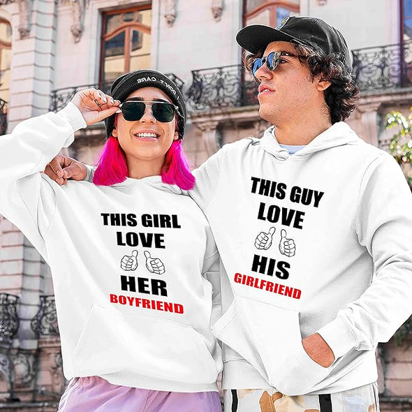 This Girl Loves Her Boyfriend/Girlfriend Hoodie, Unisex Hoodies For Couples