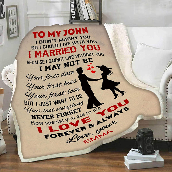 Customized Blanket for Couples, Best Gift for Your Life Partner with Quotes, Wedding Anniversary, Valentine's Day Gifts, Birthday Gift, Supersoft and Cozy Blanket