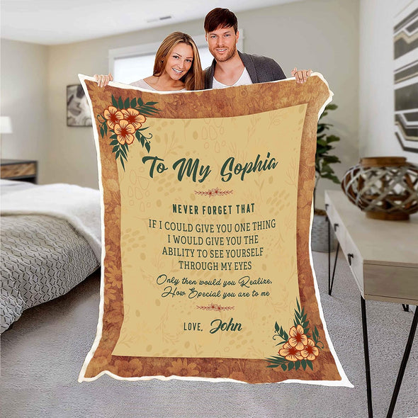 Customized Blanket for Couple, with Partner's Name, Custom Gift for Couple with Quotes, Wedding, Valentine's Day Gift for Them. Cozy Blanket
