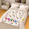 our Little One in Love: Personalized Kids' Name Blanket - Perfect Gift from Loved Ones for Birthdays, Holidays, and Special Occasions! Adorned with Adorable Animal Designs and Customized with Your Child's Name, Printed in the USA