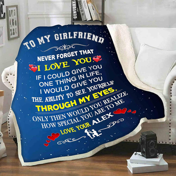 Girlfriend Premium Blanket, Premium Blanket, Blankets for Girlfriend, The Closest One to Your Heart Premium Blanket Couple, Couple Gifts, Presents from Love