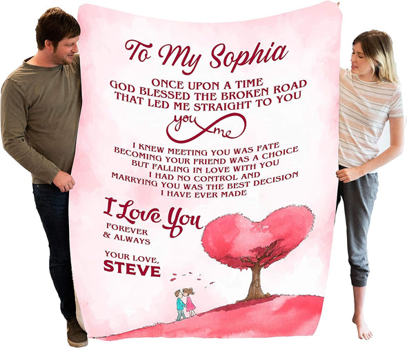 Marrying You Was The Best Decision, Customized Premium Quality Fleece Blanket for Couples, Best Gift for Your Life Partner with Quotes, Valentine's day, Birthday Gift, Super soft And Cozy Blanket