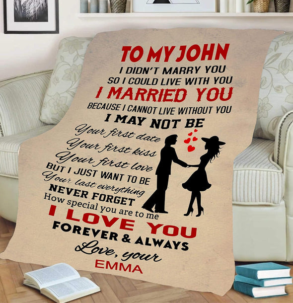 Customized Blanket for Couples, Best Gift for Your Life Partner with Quotes, Wedding Anniversary, Valentine's Day Gifts, Birthday Gift, Supersoft and Cozy Blanket
