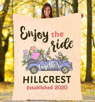 Cherish the Journey Together: Personalized Fleece Blankets for Couples - Ideal Gift for Your Life Partner with Custom Quotes - Perfect for Valentine's Day, Birthdays - Luxuriously Soft and Cozy Throw