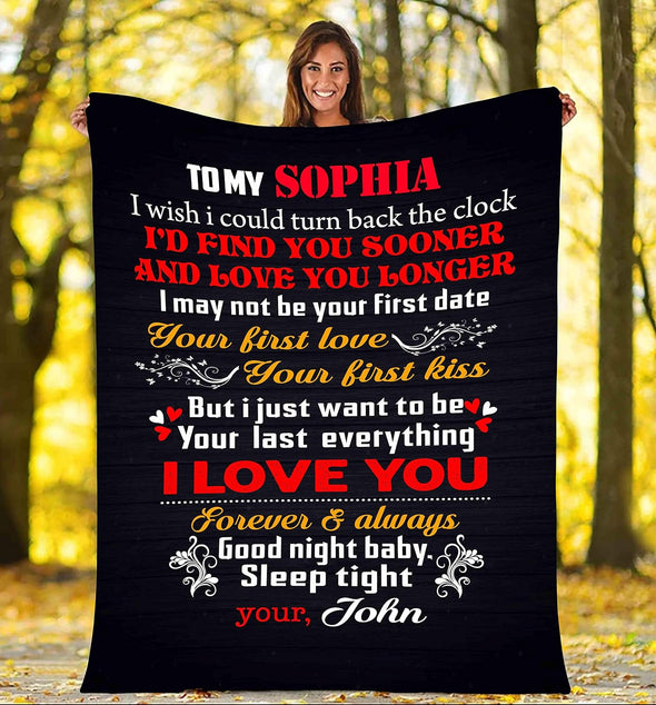 Customized Blanket for Couple, with Partner's Name and with Quotes, Wedding Gift, Valentine's Day Gift Super Soft and Cozy Blanket