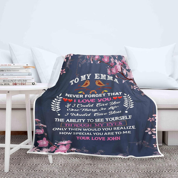 Personalized Couple's Blanket: Customized Gift with Partner's Names and Quotes - Perfect for Weddings, Valentine's Day - Luxuriously Soft and Cozy Throw