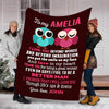 Customized Blanket for Couple with Partner's Name and with Quote, Wedding Gift, Valentine's Day Gift for Them. Supersoft Blanket