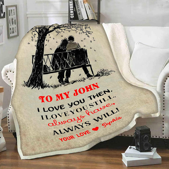 Customized Blanket for Couples with Their Partner's Name, Custom Gift with Quotes, Wedding, Anniversary, Valentine's Day Gift for her, Cozy and Supersoft Blanket