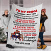 "Personalized Fleece Couple's Blanket: Perfect Gift with Partner Names - Ideal for Anniversaries, Valentine's Day, Birthdays - Ultra-Soft and Snug Throw
