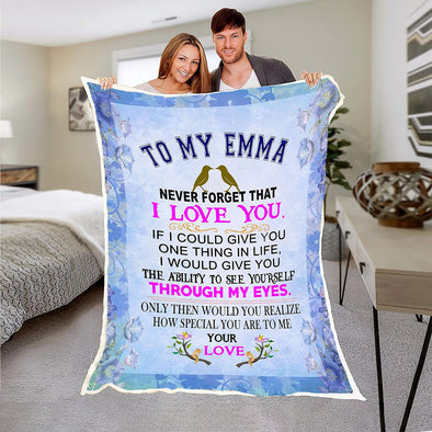 Customized Blanket for Couple, with Partner's Name, Custom Gift for Couple with Quotes, Wedding, Valentine's Day Gift, Super Soft, Cozy Blanket