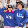 Wifey Hubby, Unisex Hoodies For Couples, Pouch Pocket