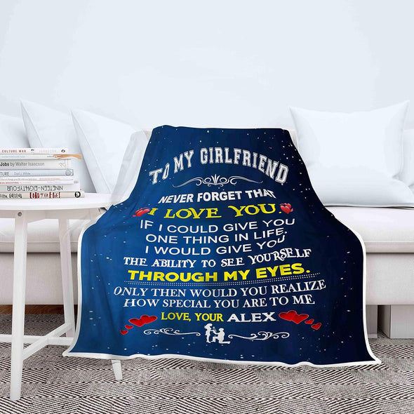 Girlfriend Premium Blanket, Premium Blanket, Blankets for Girlfriend, The Closest One to Your Heart Premium Blanket Couple, Couple Gifts, Presents from Love