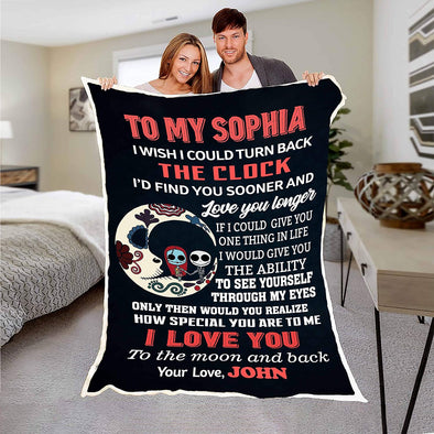"Personalized Premium Fleece Blanket for Couples - The Perfect Gift for Your Beloved, Ideal for Anniversaries, Valentine's Day, and Birthdays - Ultra Soft and Cozy Throw