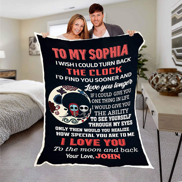 "Personalized Premium Fleece Blanket for Couples - The Perfect Gift for Your Beloved, Ideal for Anniversaries, Valentine's Day, and Birthdays - Ultra Soft and Cozy Throw