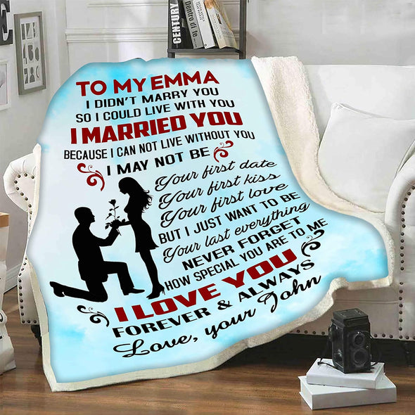 Customized Blanket for Couples, Best Gift for Your Life Partner with Quotes, Wedding Anniversary, Valentine's day gifts, Birthday Gift, Supersoft And Cozy Blanket