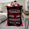 Believe Deep in Your Heart, Customized Blanket for Couple, with Partner's Name and with Quotes, Wedding Gift, Valentine's Day Gift Super Soft and Cozy Blanket