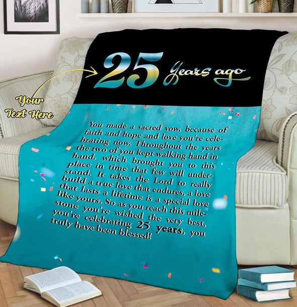 Customized Couple Blanket, Gift for Him/Her, Custom Wedding Year, Best & Premium Quality, Anniversary, Wedding Gift, Super Soft and Warm Blanket