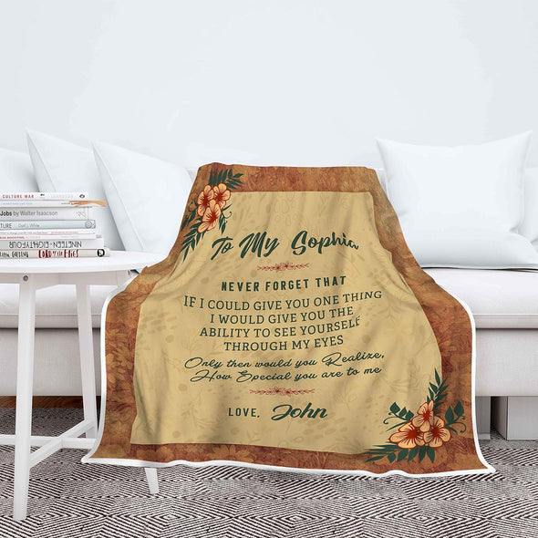Customized Blanket for Couple, with Partner's Name, Custom Gift for Couple with Quotes, Wedding, Valentine's Day Gift for Them. Cozy Blanket