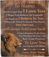Personalized Name Blanket - Eternal Reminder of Love | Ideal Gift for Couples on Anniversaries, Valentine's Day, Birthdays, Thanksgiving, and Christmas | Proudly Made in the USA | Available in Fleece or Sherpa Material
