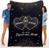Forever and Always, Customized Premium Quality Fleece Blanket for Couples, Best Gift for Your Life Partner, Valentine's Day, Birthday Gift, Super Soft and Cozy Blanket
