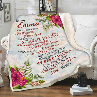 Yourself Through My Eyes, Customized Blanket for Couple, with Partner's Name and with Quotes, Wedding, Valentine's Day Gift for Them