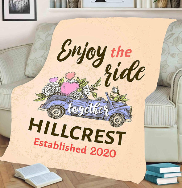 Cherish the Journey Together: Personalized Fleece Blankets for Couples - Ideal Gift for Your Life Partner with Custom Quotes - Perfect for Valentine's Day, Birthdays - Luxuriously Soft and Cozy Throw
