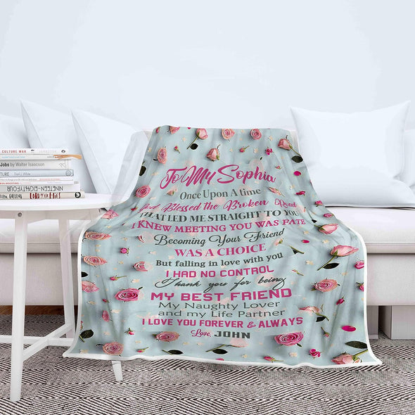 Customized Blanket for Couple, I Will Always Be with You Blanket Partner's Name, Custom Gift for Couple with Quotes, Wedding, Valentine's Day Gift for Them. Cozy Blanket