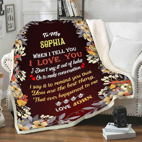 Personalized Couple Blankets - Cherish Your Connection with 'To My Girlfriend' Custom Throw - Heartfelt Gifts for Couples - Thoughtful Presents from Boyfriend