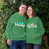 Wifey Hubby, Unisex Hoodies For Couples, Pouch Pocket