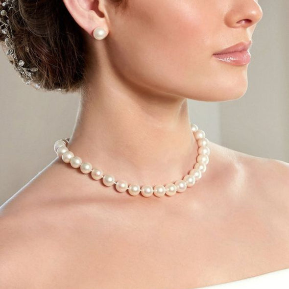 7-8mm Off-White Freshwater Pearl Necklace - AAA Quality