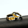 His and Hers Forever Love Rings, Stainless Steel Wedding Bands Engagement Rings Set for Couples