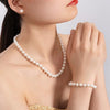 7-8mm Off-White Freshwater Pearl Necklace - AAA Quality