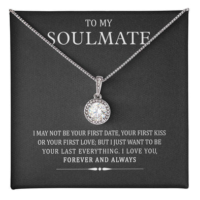 TO MY SOULMATE,  ETERNAL HOPE NECKLACE WITH MESSAGE CARD, UNIQUE GIFT FOR HER, BIRTHDAY GIFT FOR WIFE/GIRLFRIEND, NECKLACE JWELERY FOR HER