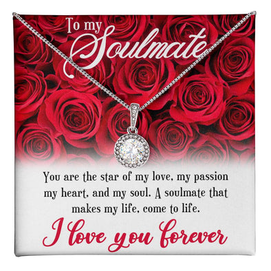 TO MY SOULMATE, ETERNAL HOPE NECKLACE FOR HER, NECKLACE GIFT WITH MESSAGE CARD, BIRTHDAY,VALENTINE AND ANNIVERSARY GIFT FOR HER