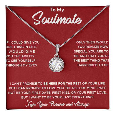 TO MY SOULMATE, LOVE YOU FOREVER AND ALWAYS, ETERNAL HOPE NECKLACE WITH BEAUTIFUL MESSAGE CAD , NECKLACE,  NECKLACE JEWELERY