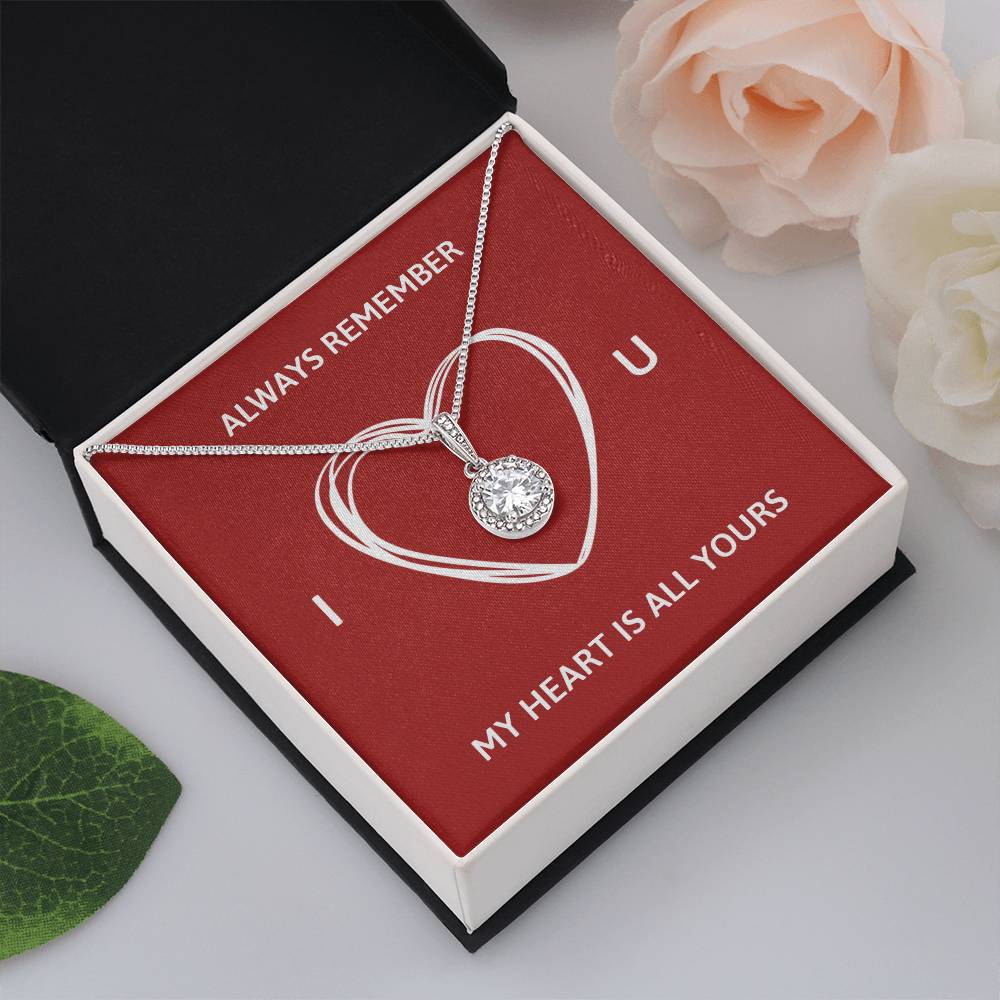 TO MY SOULMATE, ETERNAL HOPE NECKLACE, UNIQUE GIFT FOR HER WITH MESSAGE CARD, BIRTHDAY AND ANNIVERSARY GIFT FOR WIFE/GRILFRIEND