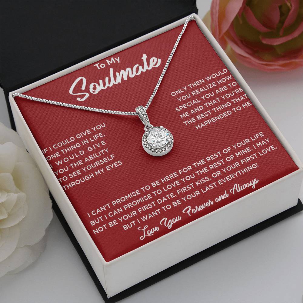 TO MY SOULMATE, LOVE YOU FOREVER AND ALWAYS, ETERNAL HOPE NECKLACE WITH BEAUTIFUL MESSAGE CAD , NECKLACE,  NECKLACE JEWELERY