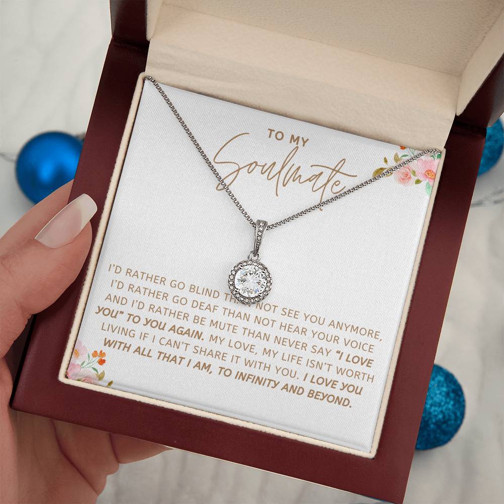 ETERNAL HOPE NECKLACE WITH MESSAGE CARD, TO MY SOULMATE, UNIQUE GIFT FOR HER, VALENTINE, BIRTHDAY AND ANNIVERSAY GIFT FOR HER