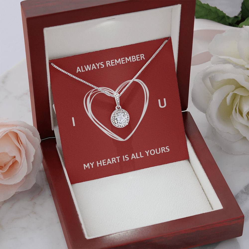 TO MY SOULMATE, ETERNAL HOPE NECKLACE, UNIQUE GIFT FOR HER WITH MESSAGE CARD, BIRTHDAY AND ANNIVERSARY GIFT FOR WIFE/GRILFRIEND