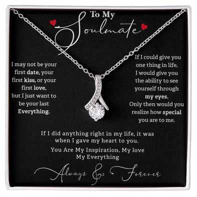 ALLURING BEAUTY NECKLACE, TO MY SOULMATE WITH BEAUTIFUL MESSAGE CARD,  GIFT FOR BIRTHDAY AND ANNIVERSAY,  NECKLACE FROM HUSBAND/BOYFRIEND