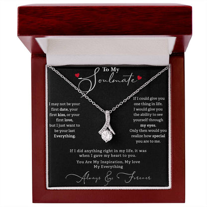 ALLURING BEAUTY NECKLACE, TO MY SOULMATE WITH BEAUTIFUL MESSAGE CARD,  GIFT FOR BIRTHDAY AND ANNIVERSAY,  NECKLACE FROM HUSBAND/BOYFRIEND