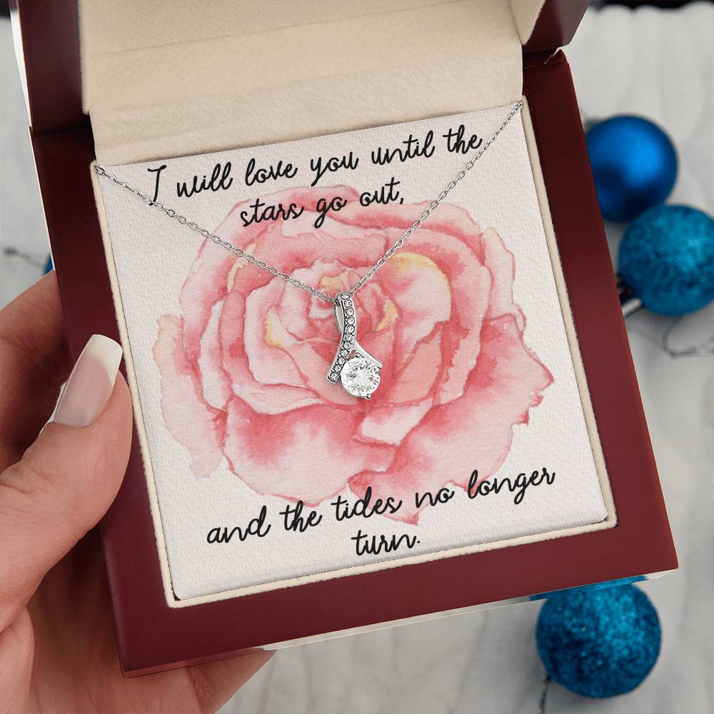 ALLURING BEAUTY NECKLACE , BIRTHDAY AND ANNIVERSAY GIFT FOR HER, NECKLACE WITH MESSAGE CARD, NECKLACE FROM HUSBAND/BOYFRIEND